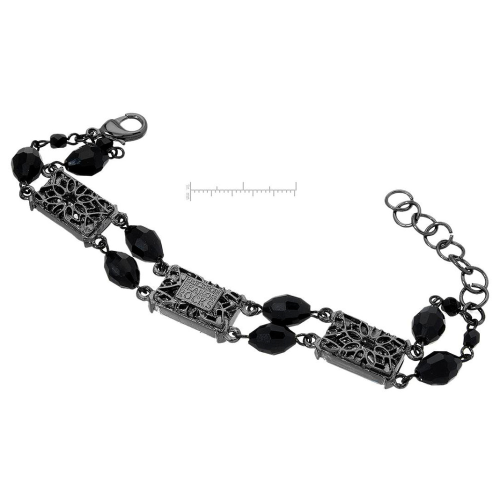 ERICKSON BEAMON ROCKS HEMATITE CRYSTAL BEADED ARCADE BRIGHTS BRACELET**NEW! - Picture 2 of 5